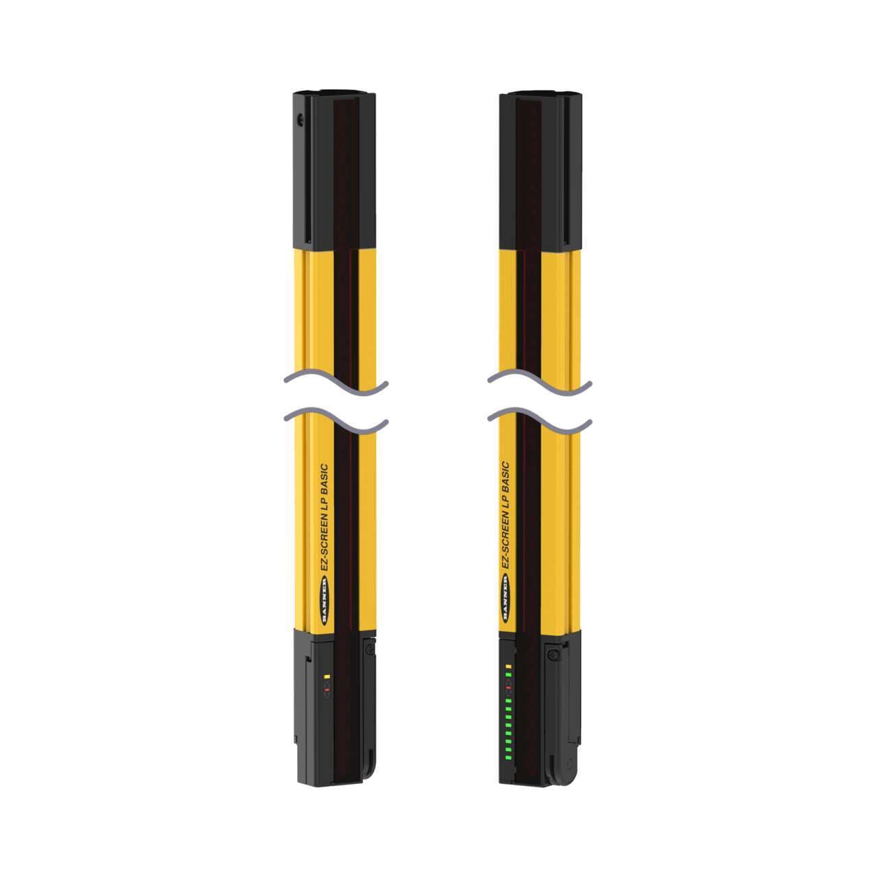 Banner SLPVAP14-270 EZ-SCREEN Low Profile BASIC, Pair; Resolution: 14 mm; Response (Tr): 10.5 ms; Beams: 27; Range: 0.1-4 m (4 in - 13.1 ft); Height: 270 mm (10.6 in); Removable Disconnect (RD) Cordsets & Mounting Hardware Ordered Separately SLPVAP14-270 on Powermatic Associates