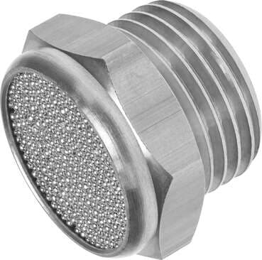 Festo 1206624 silencer AMTE-M-H-G38 Suitable for reducing noise at the exhaust ports of pneumatic systems. Assembly position: Any, Container size: 10, Operating pressure: 0 - 10 bar, Flow rate to atmosphere: 1545 l/min, Operating medium: Compressed air in accordance wi 1206624 on Powermatic Associates
