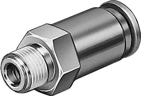 Festo 153446 non-return valve HA-1/8-QS-4 Flow rate from the male thread to the QS plug connector. Valve function: Non-return function, Pneumatic connection, port  1: R1/8, Pneumatic connection, port  2: QS-4, Mounting type: Threaded, Standard nominal flow rate: 138 l 153446 on Powermatic Associates
