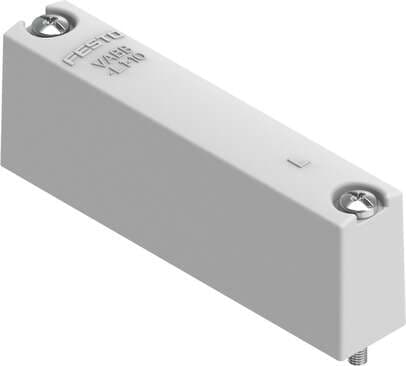 Festo 566495 blanking plate VABB-L1-10-W Grid dimension: 10,5 mm, Operating pressure: -0,9 - 10 bar, Authorisation: (* RCM Mark, * c CSA us (OL), * c UL us - Recognized (OL)), Corrosion resistance classification CRC: 2 - Moderate corrosion stress, Materials note: Conf 566495 on Powermatic Associates