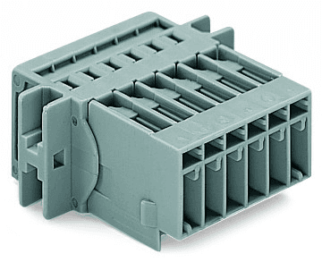 WAGO 769-605/002-000 769-605/002-000 WAGO - 1-conductor male connector; CAGE CLAMP®; 4 mm²; Pin spacing 5 mm; 5-pole; clamping collar; 4,00 mm²; gray 769-605/002-000 on Powermatic Associates