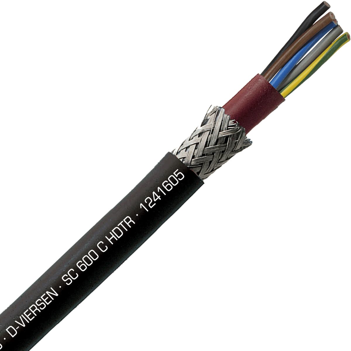 SAB 1241605 SC 600 C HDTR - 16 AWG/5c, shielded halogen free high temperature silicone cable, UL, CSA, CE, RoHS 1241605 on Powermatic Associates