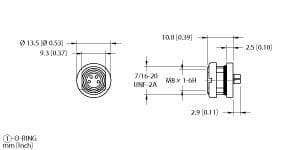 Turck MFKS 4F MFKS 4F Turck - MFKS 4F Actuator and Sensor Receptacle, Rear Mount, Solder cups MFKS 4F on Powermatic Associates