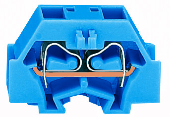 WAGO 260-334 260-334 WAGO - 4-conductor terminal block; without push-buttons; with fixing flange; 1-pole; for screw or similar mounting types; Fixing hole 3.2 mm Ø; 1.5 mm²; CAGE CLAMP®; 1,50 mm²; blue 260-334 on Powermatic Associates