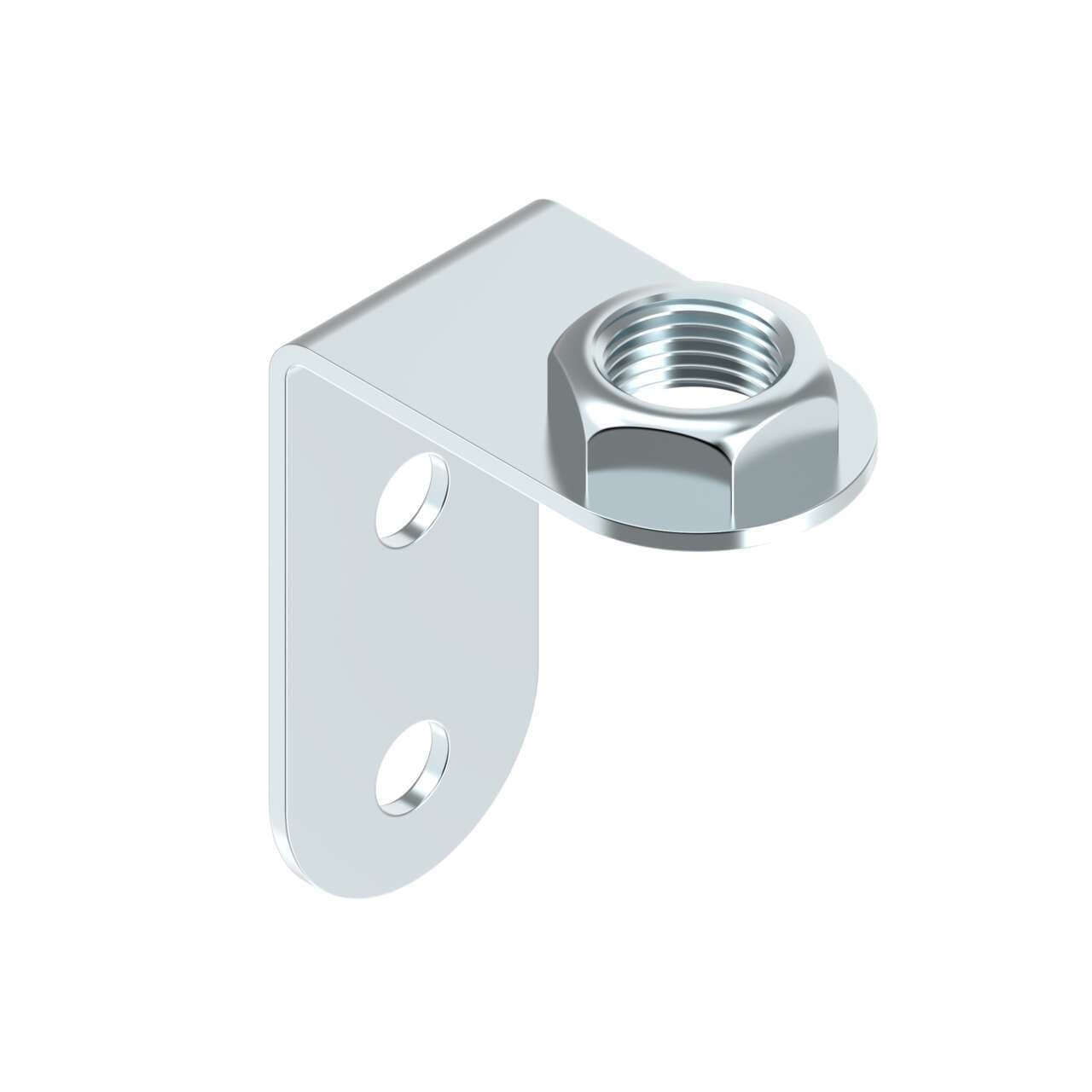 Banner LMBE12RA45B Bracket: Indicator Light Mounting; Right-Angle, 45 mm Offset from Mounting Surface; Fits 1/2 in NPT or NPSM; Zinc Plated Steel; Black Chromate LMBE12RA45B on Powermatic Associates