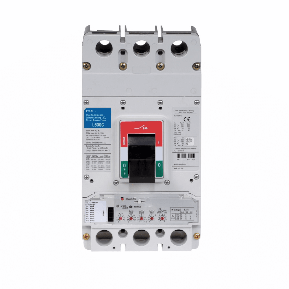 Eaton LGS340038B20G LGS340038B20G Eaton - Eaton Series G molded case circuit breaker, LG-frame, LG, Complete breaker, Digitrip 310 RMS, ALSI trip, Three-pole, 400A, Line/load, 85 kAIC at 240 Vac, 50 kAIC at 480 Vac, 25 kAIC at 600 Vac, High load alarm, 80% rated LGS340038B20G on Powermatic Associates