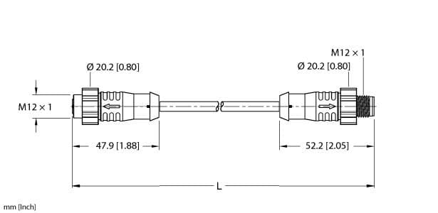 Turck EKRT-ESRT-A5.500-WE8K-2 EKRT-ESRT-A5.500-WE8K-2 Turck - EKRT-ESRT-A5.500-WE8K-2 Actuator and Sensor Cordset, Extension Cable EKRT-ESRT-A5.500-WE8K-2 on Powermatic Associates