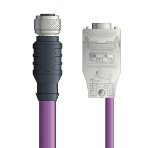 Lapp PB4110154S01 PB4110154S01 - LAPP UNITRONIC® PROFIBUS Cordsets 22 AWG / 1 pair Bus - Violet PVC -  M12 Female / D-sub Straight connectors - 1m PB4110154S01 on Powermatic Associates