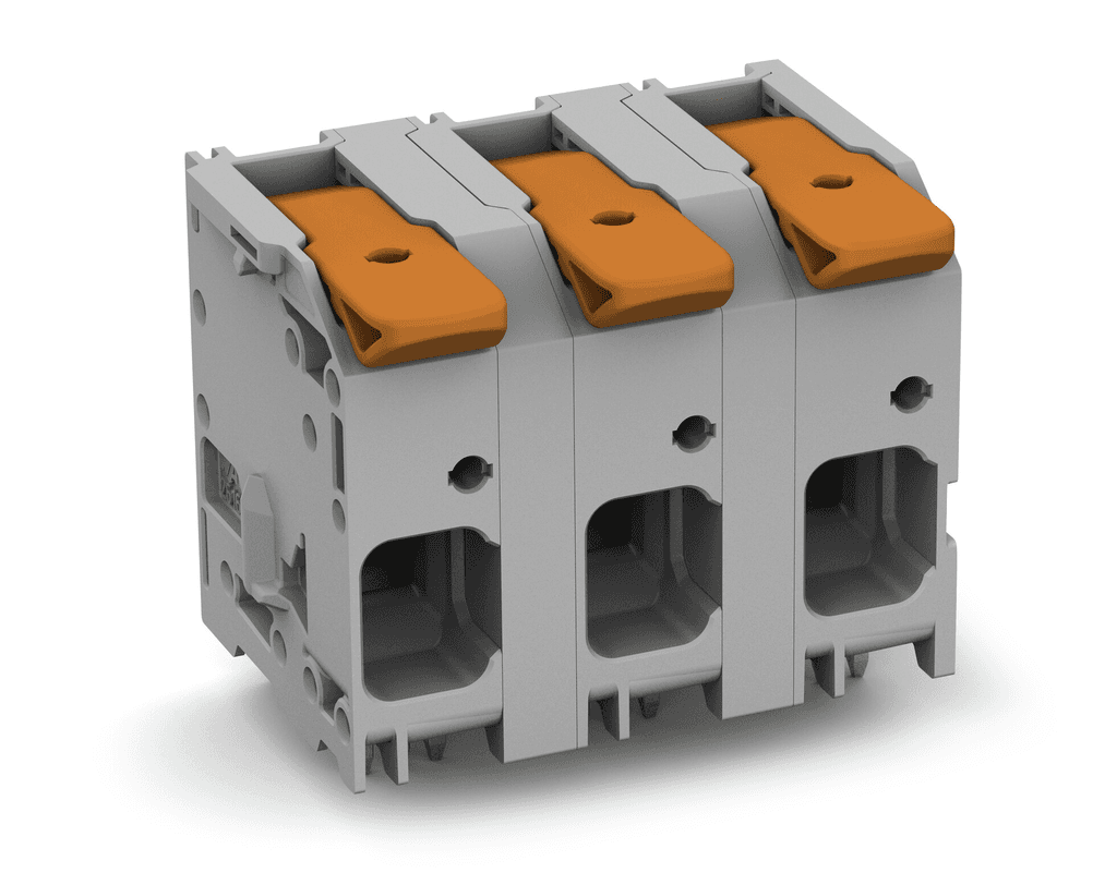WAGO 2616-1355 2616-1355 WAGO - PCB terminal block; lever; Pin spacing 15 mm; double pinning; 5-pole; Push-in CAGE CLAMP®; gray 2616-1355 on Powermatic Associates