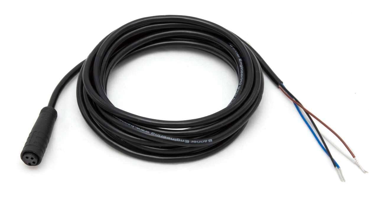 Banner PKG4-2 Cordset: Single Ended M8; 4-pin Straight Female; 2.03 m 4x26 PVC Black PKG4-2 on Powermatic Associates