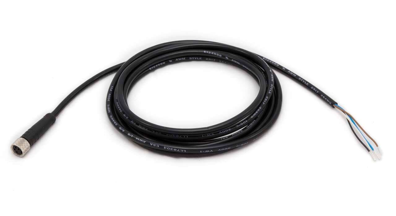 Banner BC-M8F4-24-2 Banner BC-M8F4-24-2 - Cordset: Single Ended M8 Threaded; 4-pin Straight Female Connector; 2 m (6.56 ft) Black PVC Jacket; Nickel-Plated Brass Coupling Nut BC-M8F4-24-2 on Powermatic Associates
