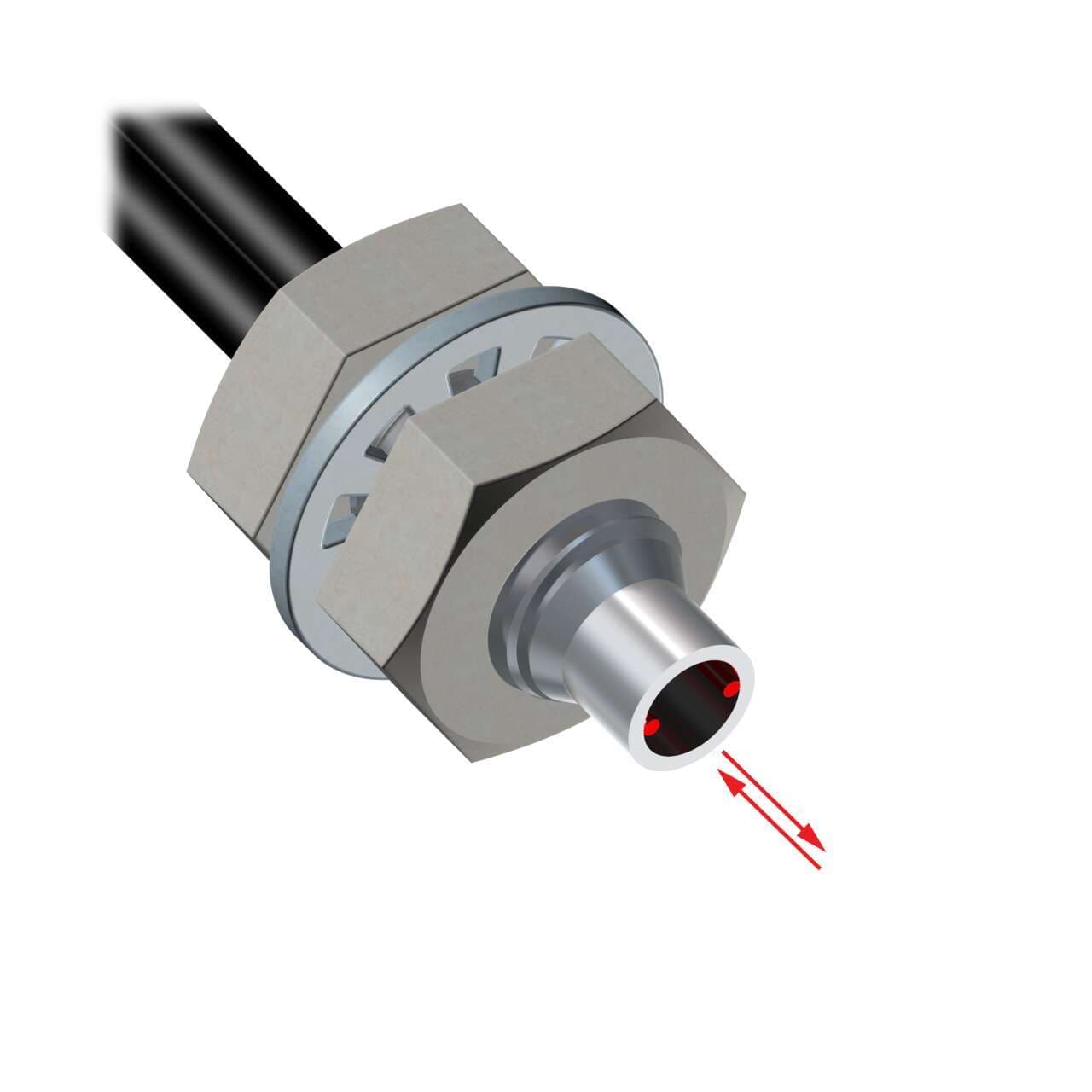 Banner PBT26UM6M.1 Plastic Fiber, Diffuse Reflective; Core Dia.: 0.5 mm; Fiber Length 2 m; Thread; Free cut PBT26UM6M.1 on Powermatic Associates