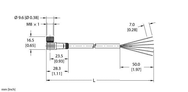 Turck PKW 6M-0.6/S90 PKW 6M-0.6/S90 Turck - PKW 6M-0.6/S90 Actuator and Sensor Cordset, Connection Cable PKW 6M-0.6/S90 on Powermatic Associates