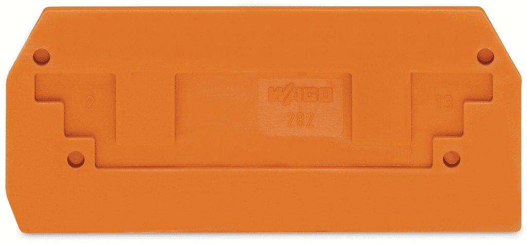 WAGO 282-328 282-328 WAGO - End and intermediate plate; 2.5 mm thick; orange 282-328 on Powermatic Associates