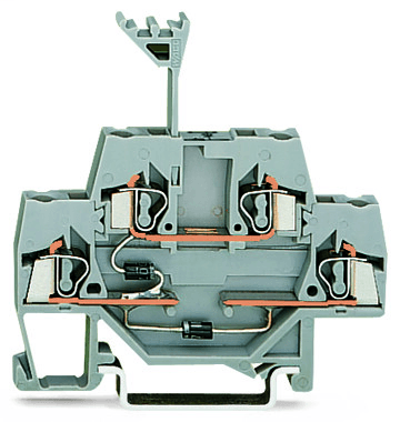 WAGO 280-941/281-492 280-941/281-492 WAGO - Component terminal block; double-deck; with 2 diodes 1N4007; Top anode, left-side anode; for DIN-rail 35 x 15 and 35 x 7.5; 2.5 mm²; CAGE CLAMP®; 2,50 mm²; gray 280-941/281-492 on Powermatic Associates