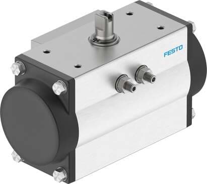 Festo 8102799 semi-rotary drive DFPD-N-20-RP-90-RS35-F05-R3-C Size of actuator: 20, Flange hole pattern: F05, Swivel angle: 90 deg, End-position adjustment range at 0°: -5 - 5 deg, End-position adjustment range at 90°: -5 - 5 deg 8102799 on Powermatic Associates