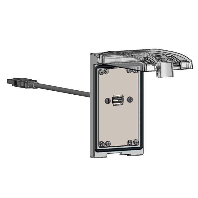 Mencom LP1-USB-10 Low Profile Panel Interface Connector with form A USB with 10' Cable in a Single Cover Housing LP1-USB-10 on Powermatic Associates