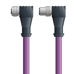 Lapp PB4110107F10 PB4110107F10 - LAPP UNITRONIC® PROFIBUS Cordsets 24 AWG / 1 pair Bus - Violet Polyurethane (PUR) - M12 Male 90 deg / M12 Female 90 deg connectors - 10m PB4110107F10 on Powermatic Associates