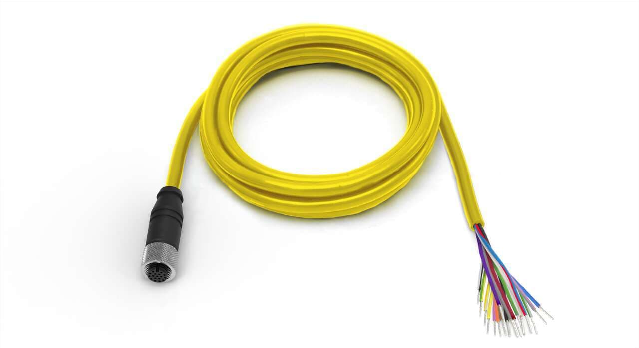 Banner SXA-1750D Cordset: Single Ended M12; 17-pin Straight Female; 15.24 m 17x26, 28 TPU Black; Nickel-Plated Brass Coupling Nut SXA-1750D on Powermatic Associates