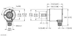 Turck REM-190S10C-IOL32B-H1141 REM-190S10C-IOL32B-H1141 Turck - REM-190S10C-IOL32B-H1141 Absolute Rotary Encoder - Multiturn, IO-Link, Industrial Line REM-190S10C-IOL32B-H1141 on Powermatic Associates