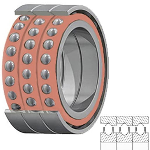 NSK 7210A5TRDUDMP3 Precision Ball Bearing; 50MM Bore; 90MM Outside Diameter; 60MM Width; Open Enclosure; ABEC 7 | ISO P4 Precision; Steel Ball Material; 3 (1 Triplex Set) Bearing; 25 Degree Contact Angle; Phenolic Cage Material 7210A5TRDUDMP3 on Powermatic Associates