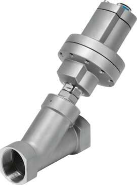 Festo 8060517 angle seat valve VZXA-A-TS6-40-M2-V13T-16-M-90-26-PR-V4 Modular, pneumatically actuated angle seat valve in stainless steel. Over seat version, safety position closed, G thread, nominal width DN40. Design structure: Poppet valve with diaphragm actuator, T 8060517 on Powermatic Associates