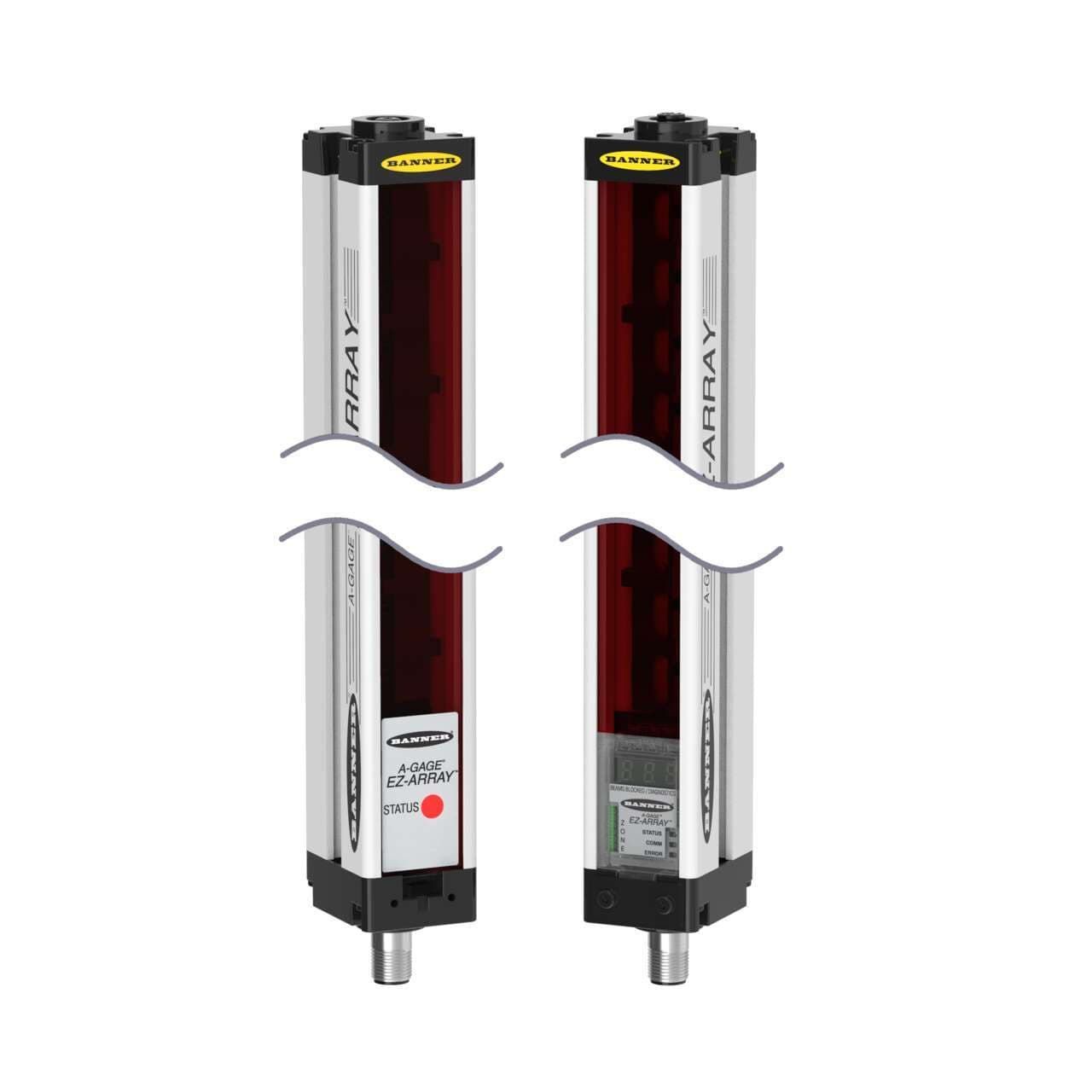 Banner EA5ERBK150PUXMODSRQ EZ-ARRAY Emitter Receiver Bracket Kit: 150 mm; Range: 30 - 1500 mm; Input: 15-30 V dc; Outputs: 2 Solid-State PNP 2 Analog 0-10 V EIA-48; 8-pin M12 QD (2 required per) EA5ERBK150PUXMODSRQ on Powermatic Associates