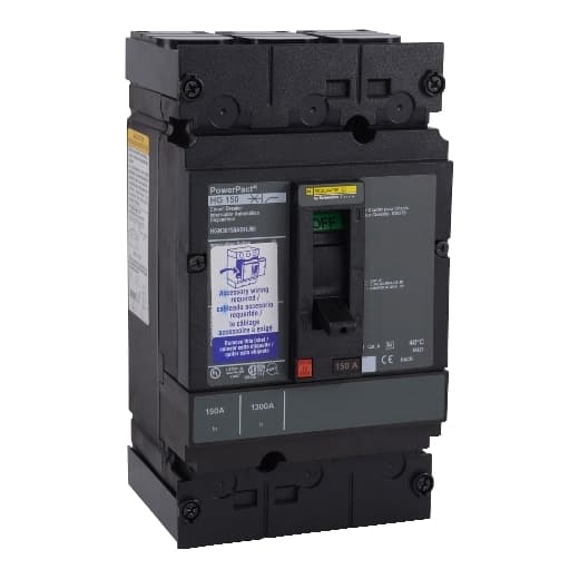 Schneider Electric HGN36150ABHJ00 PowerPact H Circuit Breaker,ThermMagn,150A,3P,600V,18kA, Aux Switch HGN36150ABHJ00 on Powermatic Associates