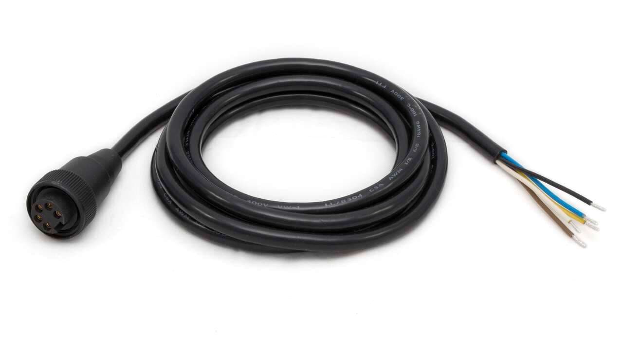 Banner MBCC-512 Cordset: Single Ended 7/8 in; 5-pin Straight Female; 3.66 m 5x18 Black PVC Jacket; Nylon Black Coupling Nut MBCC-512 on Powermatic Associates