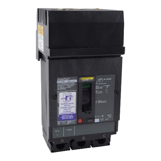 Schneider Electric HLA36070SA PowerPact H I-Line Circuit Breaker,ThermMagn,70A,3P,600V,50kA,Shunt Trip HLA36070SA on Powermatic Associates