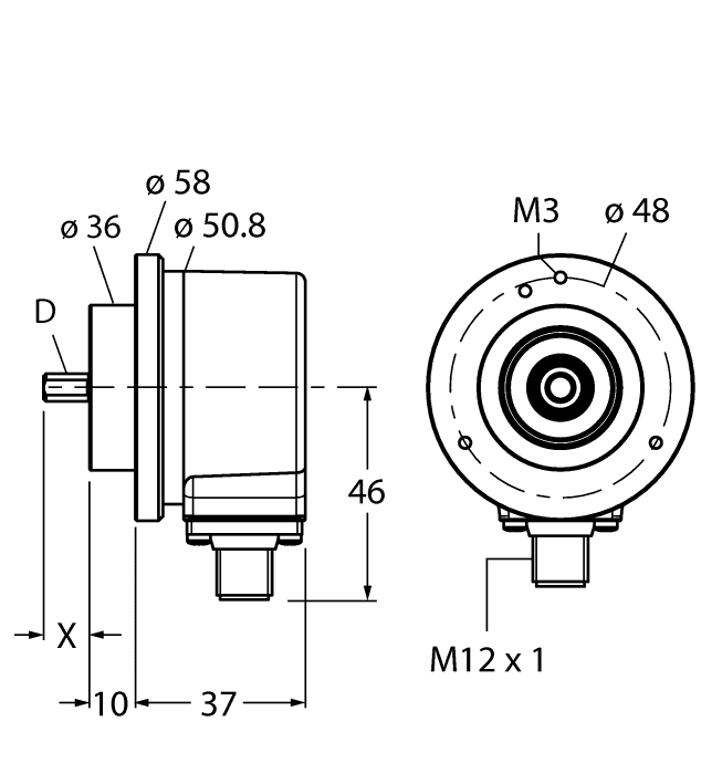 Turck RI-10S6C-2K250-H1181 RI-10S6C-2K250-H1181 Turck - RI-10S6C-2K250-H1181 Incremental Encoder, Industrial Line RI-10S6C-2K250-H1181 on Powermatic Associates