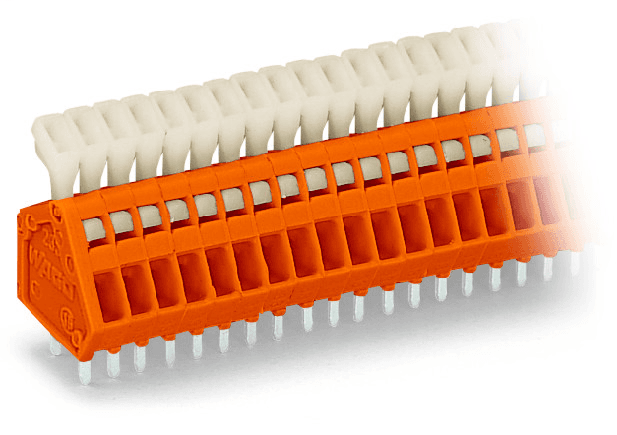 WAGO 233-507 233-507 WAGO - PCB terminal block; push-button; 0.5 mm²; Pin spacing 2.54 mm; 7-pole; CAGE CLAMP®; 0,50 mm²; orange 233-507 on Powermatic Associates