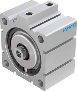 Festo 188334 short-stroke cylinder ADVC-100-20-I-P-A For proximity sensing, piston-rod end with female thread. Stroke: 20 mm, Piston diameter: 100 mm, Based on the standard: (* ISO 6431, * Hole pattern, * VDMA 24562), Cushioning: P: Flexible cushioning rings/plates at 188334 on Powermatic Associates