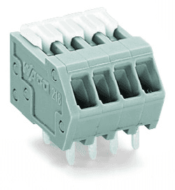 WAGO 218-517 218-517 WAGO - PCB terminal block; Locking slides; 0.5 mm²; Pin spacing 2.54 mm; 17-pole; CAGE CLAMP®; 0,50 mm²; gray 218-517 on Powermatic Associates