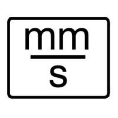 Red Lion LXMM-S00 Label - Red Lion - "mm/s" marking - equivalent to #LXMMS00 LXMM-S00 on Powermatic Associates
