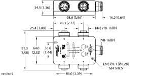 Turck 4 RKF 301-B1131 4 RKF 301-B1131 Turck - 4 RKF 301-B1131 Actuator and Sensor Junction Box, 7/8 minifast I/O Ports, " 4 RKF 301-B1131 on Powermatic Associates