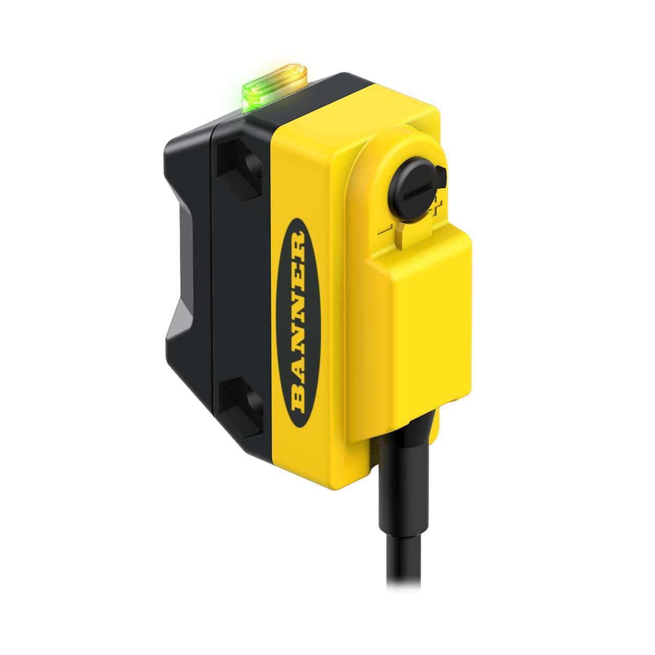 Banner QS18VP6FPQ5 WORLD-BEAM QS18 Series: Plastic Fiber; Range: Depends on the fiber; Input: 10-30 V dc; Output: Complementary Solid-State PNP; 150 mm (6 in) M12 Pigtail QD QS18VP6FPQ5 on Powermatic Associates