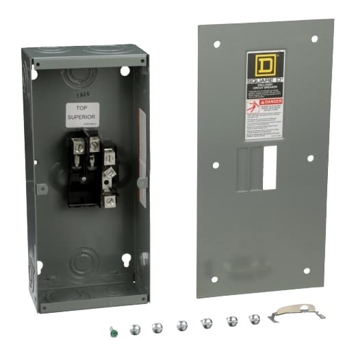 Schneider Electric QO2100BNF Square D by Schneider Electric QO2100BNF is a load center designed for flush mounting with a rated current of 100A. It features a connection type of lugs and dimensions of H333mm x W149mm (H13.11" x W5.87"), fitting into 2-spaces. This load center is protected by a NEMA 1 rated welded sheet steel enclosure and includes a tin-plated copper busbar. It supports 2 single pole circuits and has a short circuit breaking rating of 22kA. QO2100BNF on Powermatic Associates
