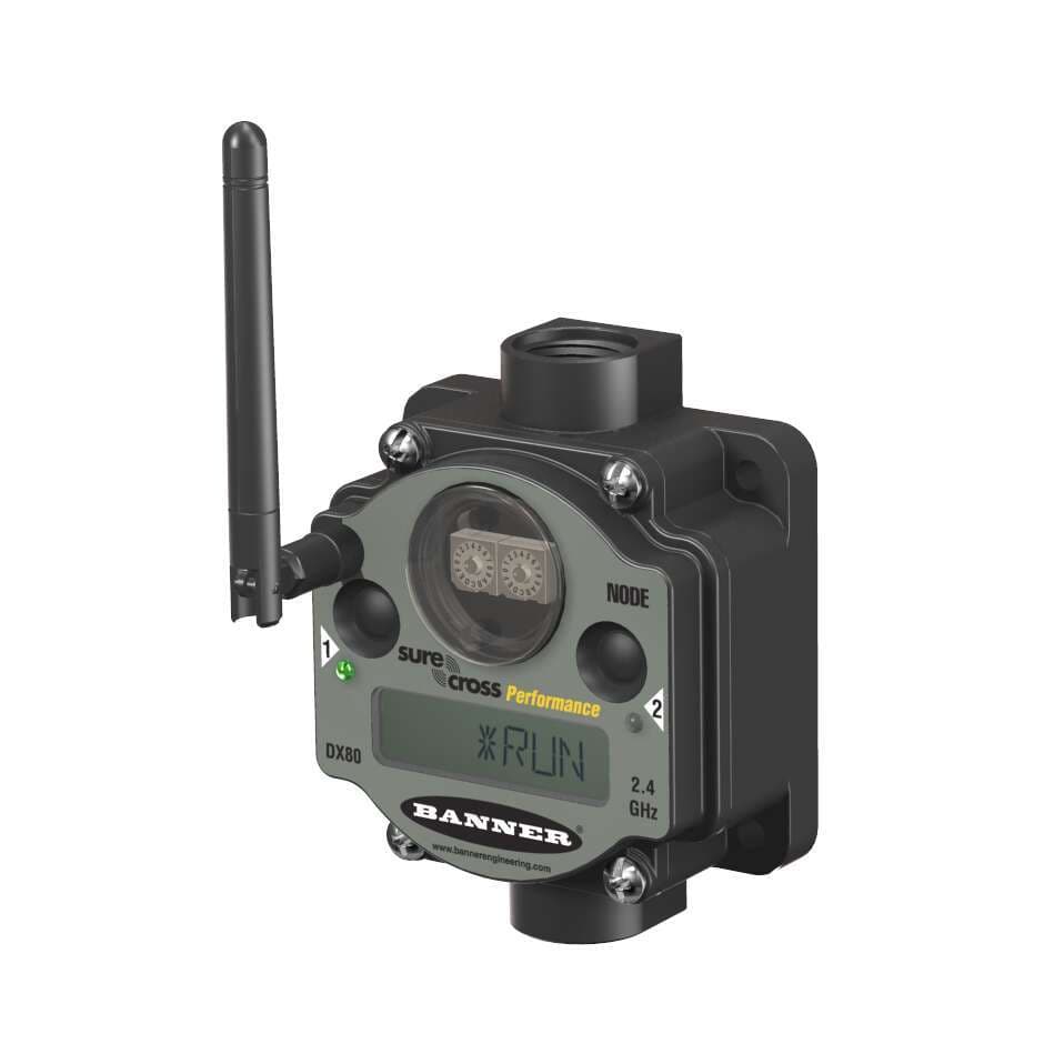 Banner DX80N2X1S-P14 NB Banner DX80N2X1S-P14 NB - DX80 Performance 2.4 GHz Node 65 mW; Internal Battery (battery Sold Separately) External Antenna; Input: 1 Configurable Discrete, 1 Analog Voltage (configurable to current), 1 Thermistor, 1 Asynchronous Counter; 1 Switch Power Output DX80N2X1S-P14 NB on Powermatic Associates