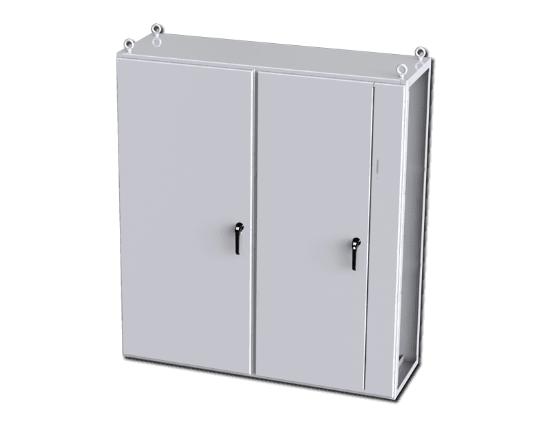 Saginaw Control SCE-TD201806LG 2DR IMS Disc. Enclosure, Height:78.74", Width:70.87", Depth:22.00", Powder coated RAL 7035 gray inside and out. SCE-TD201806LG on Powermatic Associates