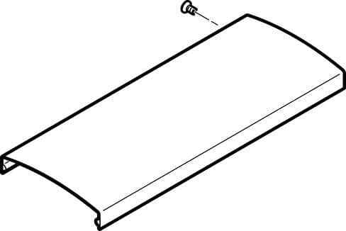 Festo 570825 cover EASC-G1-55-200 Size: 55, Assembly position: Any, Corrosion resistance classification CRC: 2 - Moderate corrosion stress, Materials note: Conforms to RoHS, Material cover profile: (* Wrought Aluminium alloy, * Anodised) 570825 on Powermatic Associates