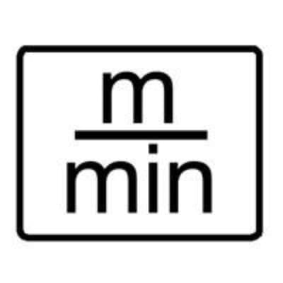Red Lion LXM-MIN0 Label - Red Lion - "m/min" marking - equivalent to #LXMMIN0 LXM-MIN0 on Powermatic Associates