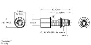 Turck MFSV MFKV 4/M8 MFSV MFKV 4/M8 Turck - MFSV MFKV 4/M8 Actuator and Sensor Receptacle, Panel Feed-through MFSV MFKV 4/M8 on Powermatic Associates