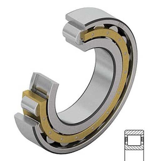 NSK N326M 130MM Bore; Straight Bore Profile; 280MM Outside Diameter; 58MM Width; Brass Cage Matetrial; RBEC 1 | ISO P0; Single Row; Outer Ring - Both Sides Separable; No Snap Ring; Relubricatable; C0-Medium Internal Clearance; Retainer N326M on Powermatic Associates