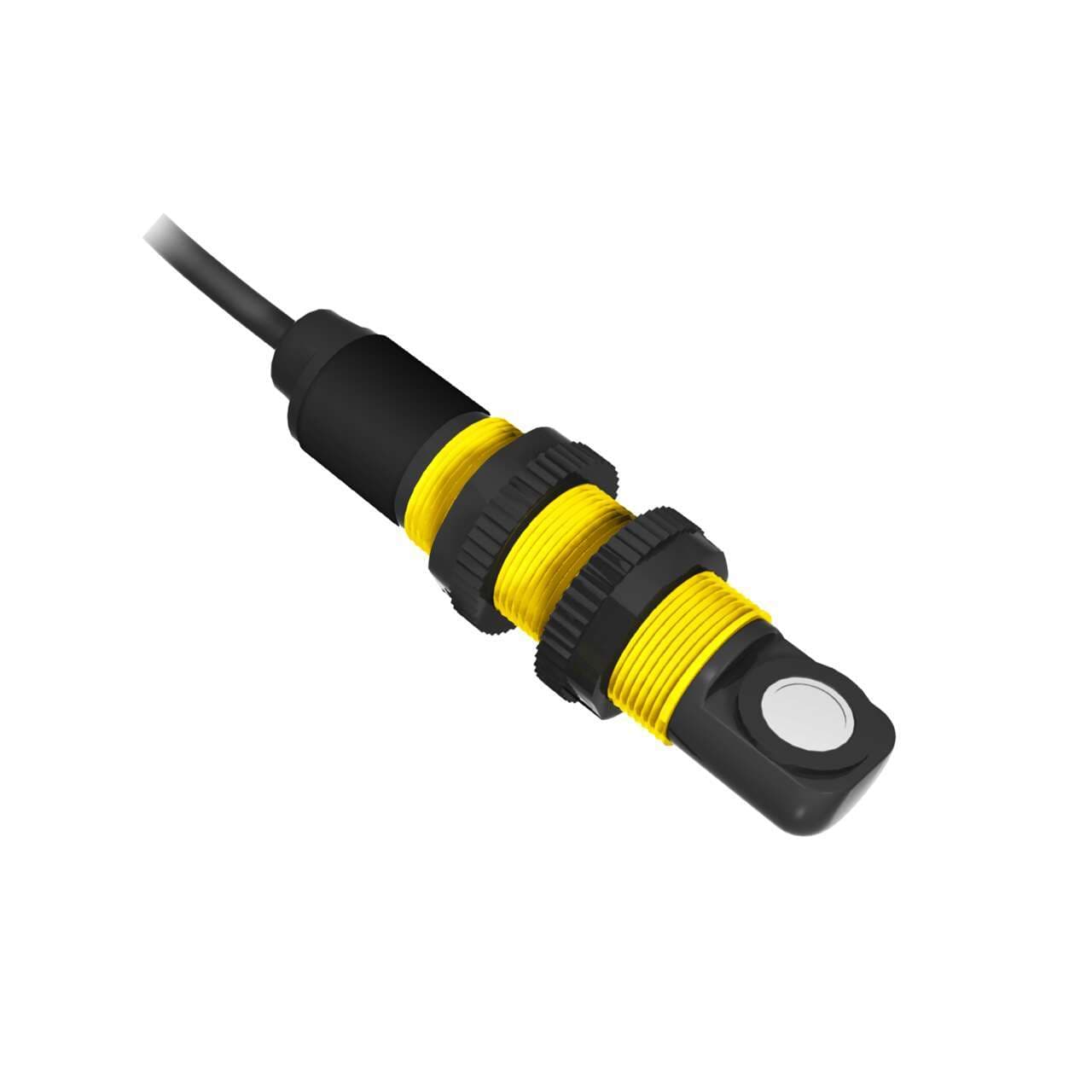 Banner S18UBAR Discrete S18U Right-Angle Series: Proximity Mode; Range: 30-300 mm; Input: 10-30 V dc; Output: Bipolar: 1 PNP 1 NPN; 2 m (6.5 ft) Cable S18UBAR on Powermatic Associates