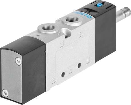 Festo 575603 solenoid valve VUVS-L30-M52-MZD-G38-F8 Valve function: 5/2 monostable, Type of actuation: electrical, Valve size: 31 mm, Standard nominal flow rate: 2300 l/min, Operating pressure: -0,9 - 10 bar 575603 on Powermatic Associates