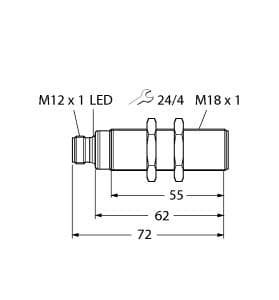 Turck RU50U-S18-LI8X-H1141 RU50U-S18-LI8X-H1141 Turck - RU50U-S18-LI8X-H1141 Ultrasonic Sensor, Diffuse Mode Sensor RU50U-S18-LI8X-H1141 on Powermatic Associates
