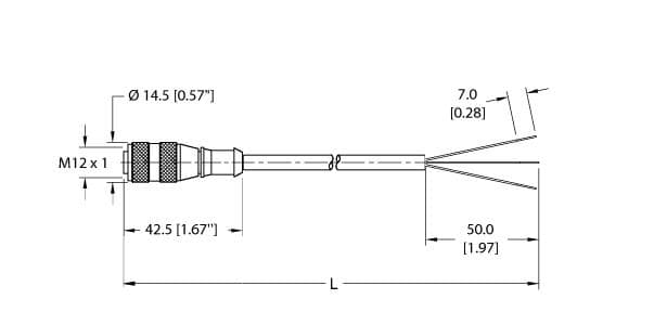 Turck RK 4T-3/SV RK 4T-3/SV Turck - RK 4T-3/SV Actuator and Sensor Cordset, Connection Cable RK 4T-3/SV on Powermatic Associates