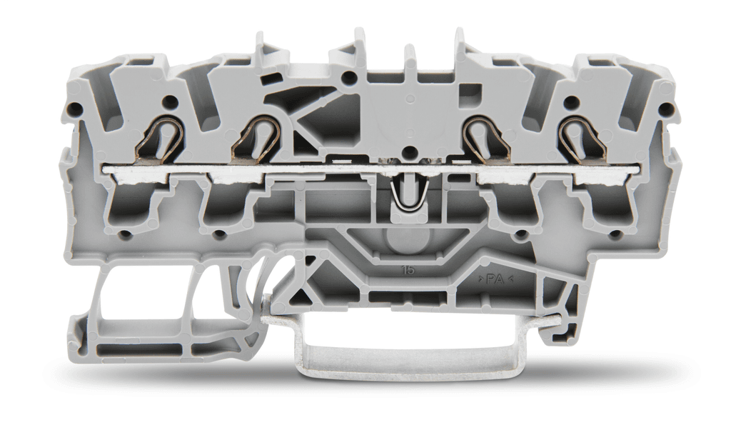 WAGO 2002-1401 2002-1401 WAGO - TOPJOB®S feedthrough terminal block; rail mount; 4-conductor; 5.2 mm wide; gray 2002-1401 on Powermatic Associates