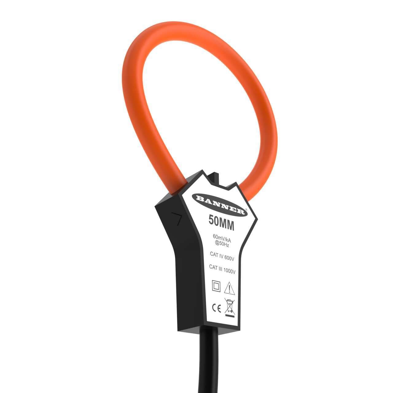 Banner S15S-R1000-MQ Banner S15S-R1000-MQ - S15S Rogowski Coil Current Sensor; 1000 A; 50 mm Coil; 10-30 V dc; Modbus RTU; RS-485 Interface; 4-pin Male M12 QD S15S-R1000-MQ on Powermatic Associates